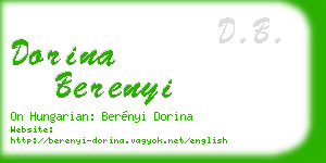 dorina berenyi business card